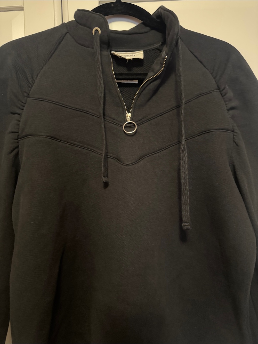 Ba&sh Black Sweater Quarter zip Small - Picture 5 of 6